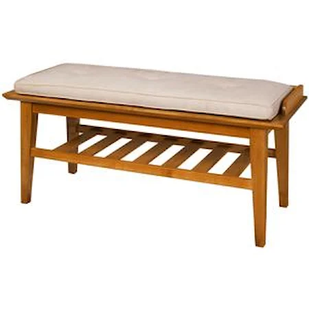 Contemporary Transitional Bench with Bench Pad